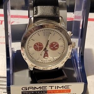 ANAHEIM ANGELS HIGH QUALITY LEATHER BAND ADJUSTABLE WATCH